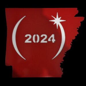 metal sign "solar eclipse 2024" arkansas